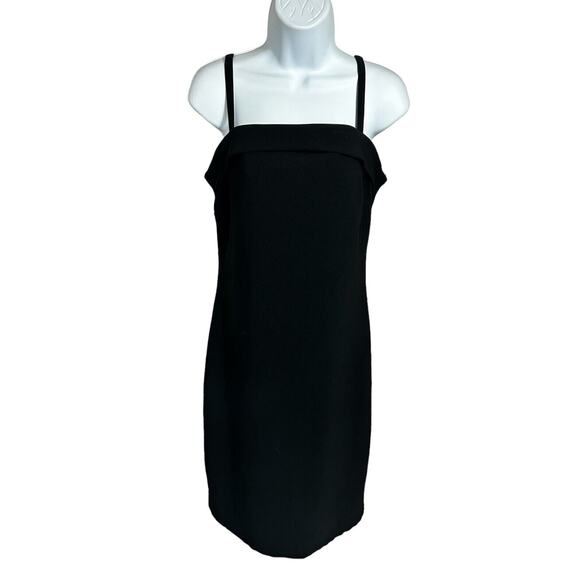 Vintage La Belle Womens Size 9 Black Midi Slip Dress Y2K Fairy 90's Dark Stretch - Picture 7 of 7